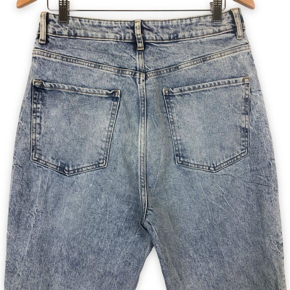 We The Free Women's Lived in Blue Jeans Sz 30 High Waist Button Fly Acid Wash - Picture 8 of 12